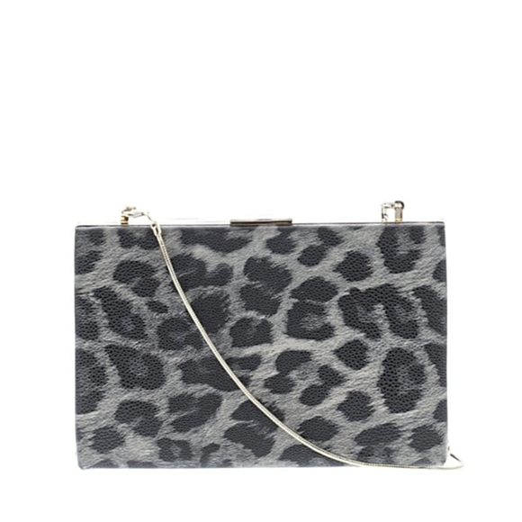 Kate Spade Gray Leopard Print Clutch